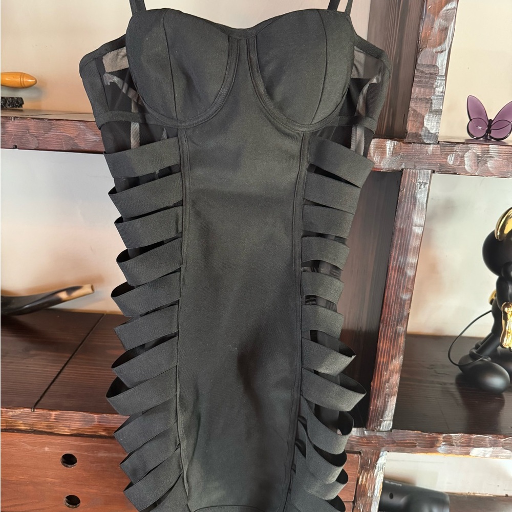 Superdown Black Backless Dress